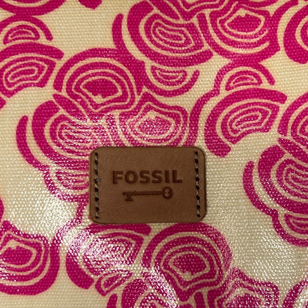 Fossil Y2K Pink-Lavender Cosmetic Bag Key-Per Zip Pouch NWOT - Picture 7 of 15
